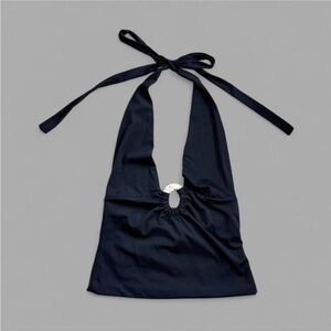 Edikted Billey Metal Ring Halter Top in Black